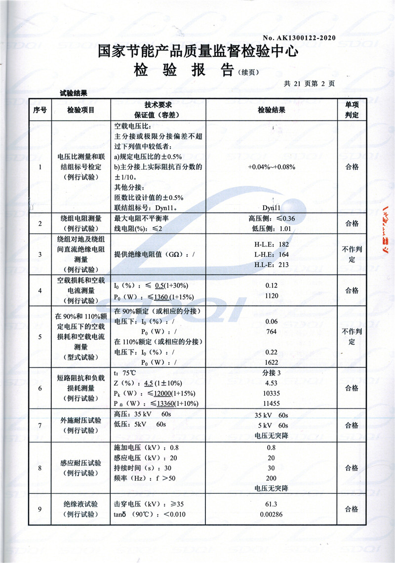 高低压试验报告-S11-1250德阳德阳德阳油浸式变压器-2.jpg